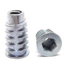 furniture threaded alloy insert nut for wood